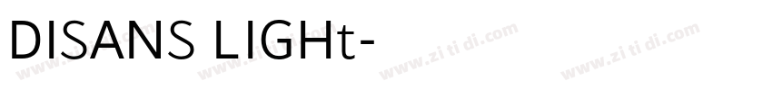 disans light字体转换